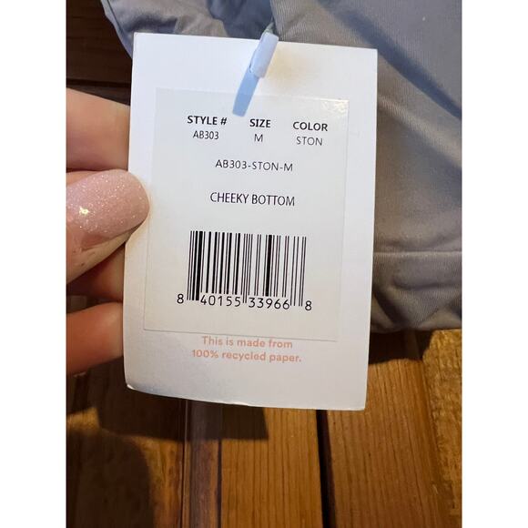 NWT Andie Women's The Cheeky Bikini Bottom Smooth Stone Size M - Picture 6 of 10